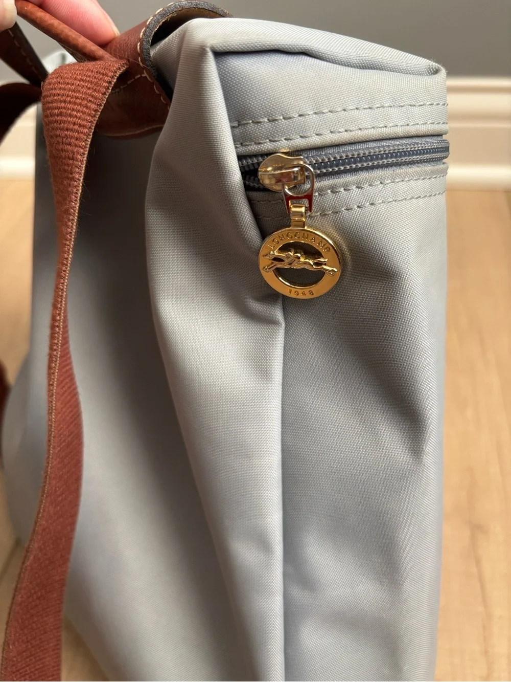Longchamp Le Pliage Original Nylon Backpack In Grey